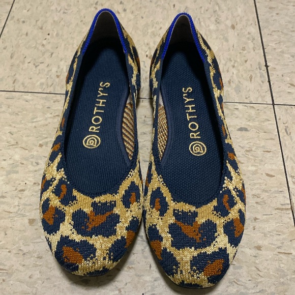Rothy’s Square Flat Leopard Print size 7.5 - Picture 1 of 5